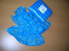 Бахилы полиэтиленовые 2.2 гр, 18 мкм, гладкие, голубые B001