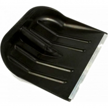 Лопата пластиковая - 470*420 «Вьюга» черная, с алюминиевой накладкой без черенка